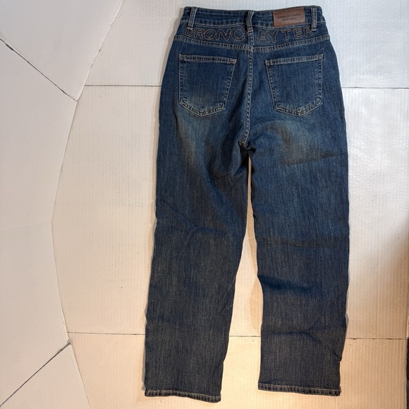 WIND OF CNOUY Denim Jeans Women's M Embroidered Logo Straight Leg - Picture 3 of 16